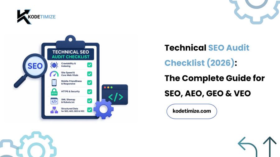 Technical SEO Audit Checklist (2026): The Complete Guide for SEO, AEO, GEO & VEO